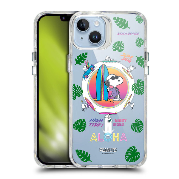 Peanuts Snoopy & Friends Tropical Surf SHOCKPROOF BUMPER CASE COMPATIBLE WITH  & MAGSAFE Apple iPhone 14 Plus