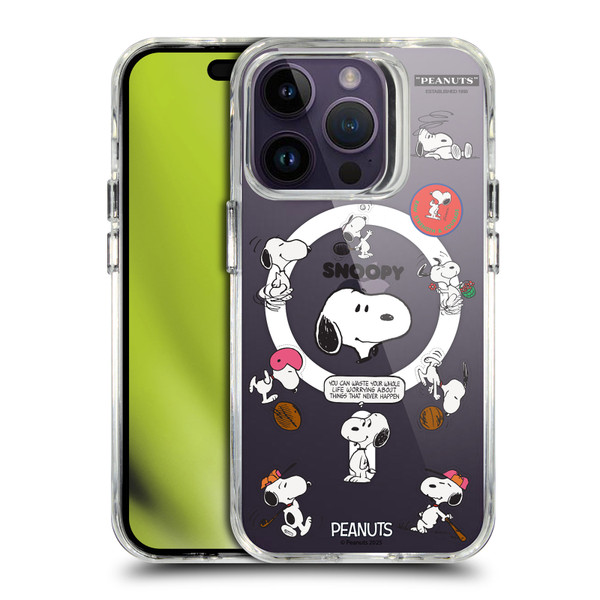 Peanuts Snoopy & Friends Fun Moments SHOCKPROOF BUMPER CASE COMPATIBLE WITH  & MAGSAFE Apple iPhone 14 Pro