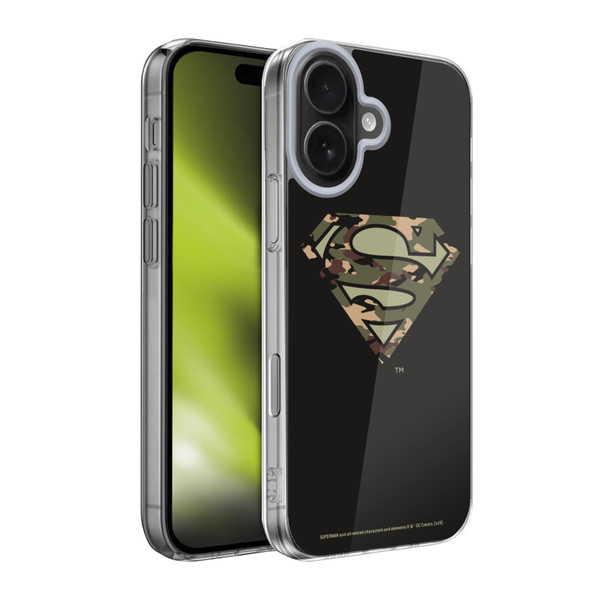 Superman DC Comics Logos Camouflage Soft Gel Case for Apple iPhone 17