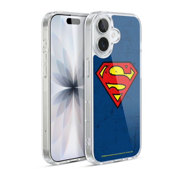 Superman DC Comics Logos Distressed Look Soft Gel Case for Apple iPhone 17