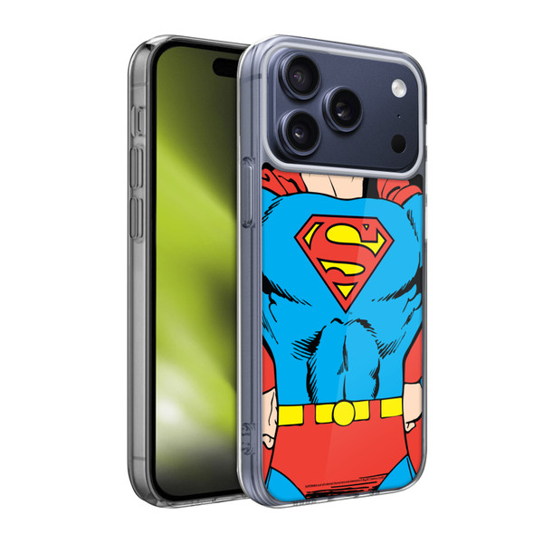 Superman DC Comics Logos Classic Costume Soft Gel Case for Apple iPhone 17 Pro Max