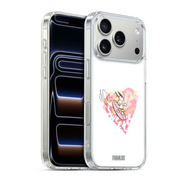 Peanuts Beach Snoopy Surfing Sweetie Soft Gel Case for Apple iPhone 17 Pro