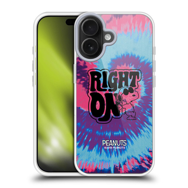 Peanuts Woodstock 50th Snoopy Tie Dye Right On Soft Gel Case for Apple iPhone 17