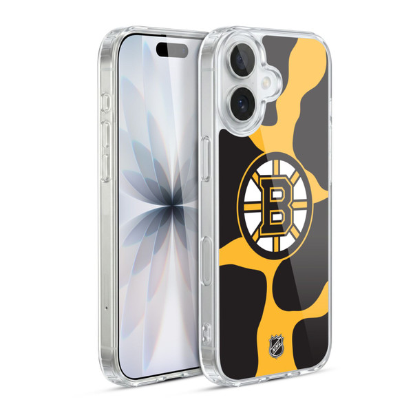 NHL Boston Bruins Cow Pattern Soft Gel Case for Apple iPhone 17