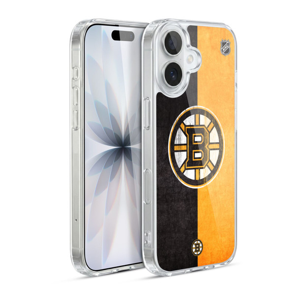 NHL Boston Bruins Half Distressed Soft Gel Case for Apple iPhone 17