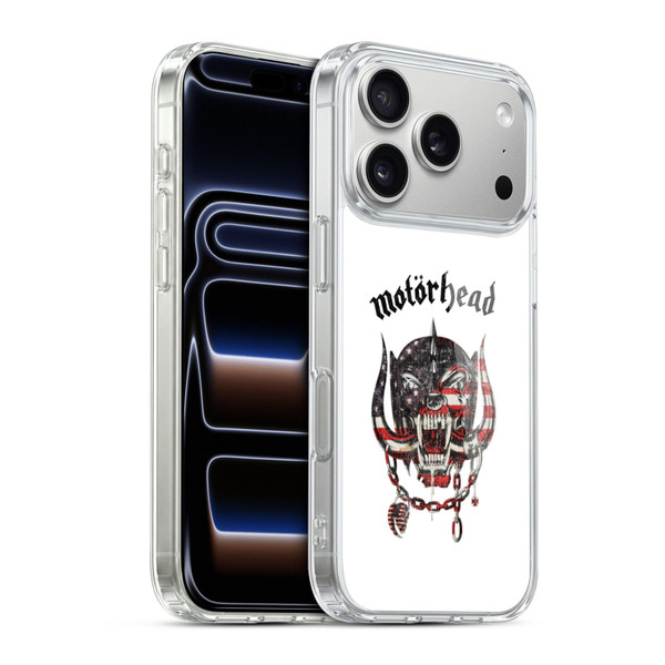 Motorhead Graphics American Skull Soft Gel Case for Apple iPhone 17 Pro