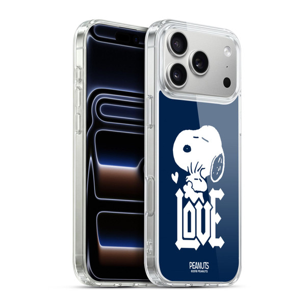 Peanuts Rock Tees Snoopy Woodstock Love Soft Gel Case for Apple iPhone 17 Pro Max