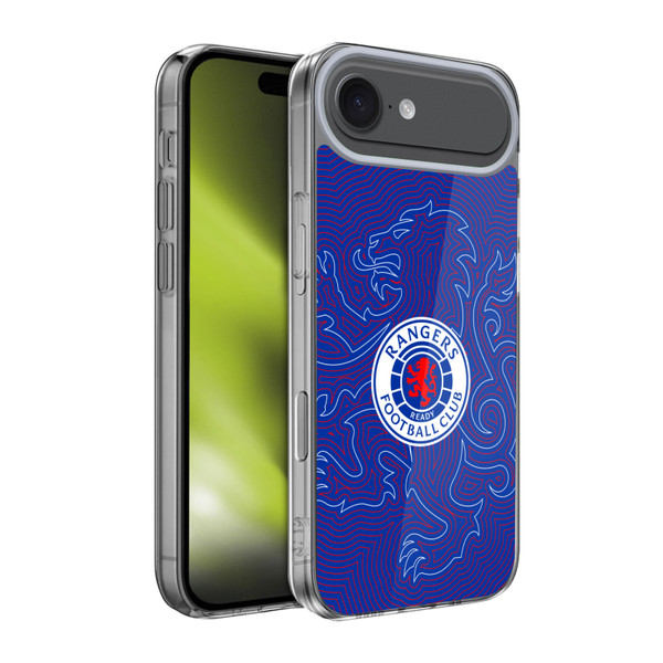 Rangers FC Crest Lion Pinstripes Pattern Soft Gel Case for Apple iPhone 17 Air