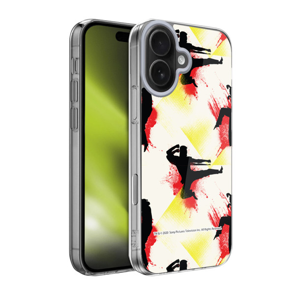 Cobra Kai Graphics Kick Pattern Soft Gel Case for Apple iPhone 17