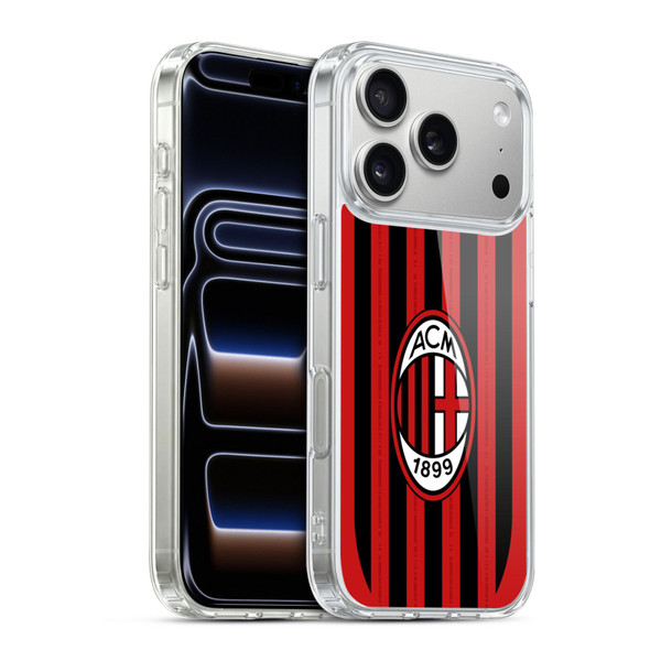 AC Milan 2024/25 Crest Kit Home Soft Gel Case for Apple iPhone 17 Pro