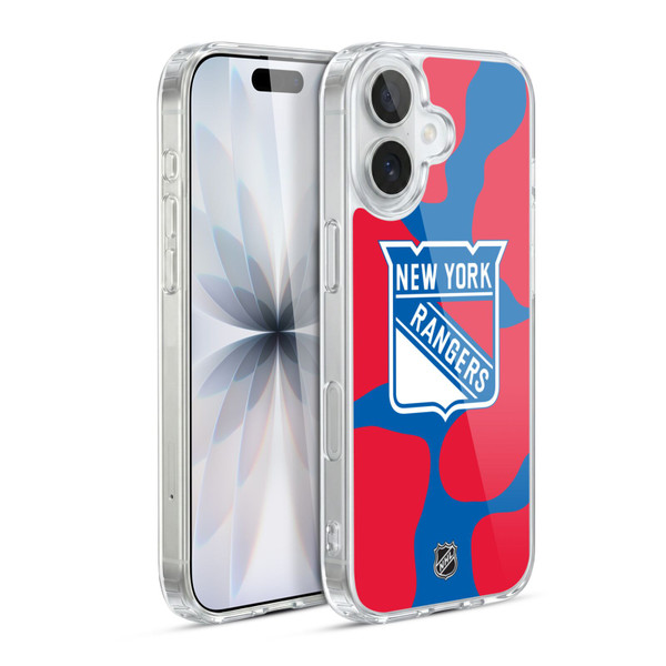 NHL New York Rangers Cow Pattern Soft Gel Case for Apple iPhone 17