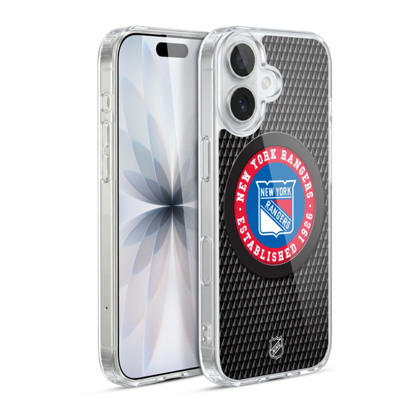 NHL New York Rangers Puck Texture Soft Gel Case for Apple iPhone 17