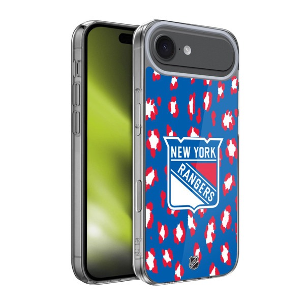 NHL New York Rangers Leopard Pattern Soft Gel Case for Apple iPhone 17 Air