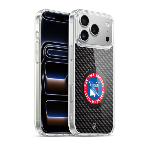 NHL New York Rangers Puck Texture Soft Gel Case for Apple iPhone 17 Pro Max
