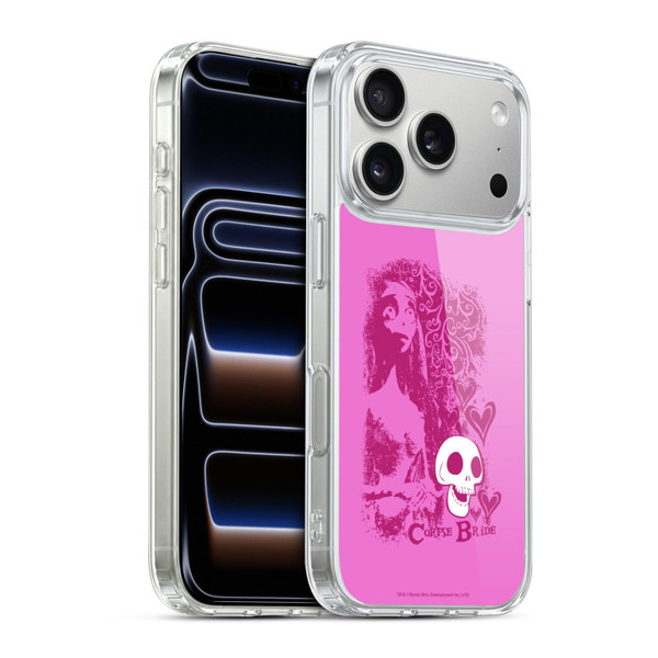 Corpse Bride Key Art Pink Distressed Look Soft Gel Case for Apple iPhone 17 Pro