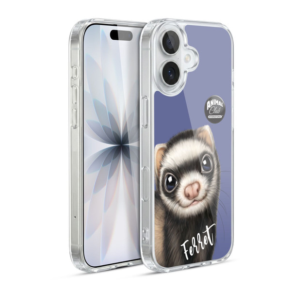 Animal Club International Faces Ferret Soft Gel Case for Apple iPhone 17