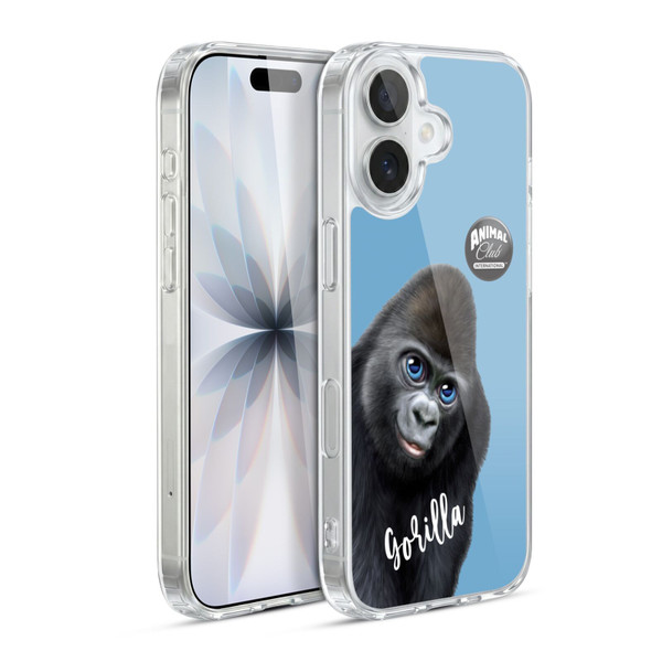 Animal Club International Faces Gorilla Soft Gel Case for Apple iPhone 17