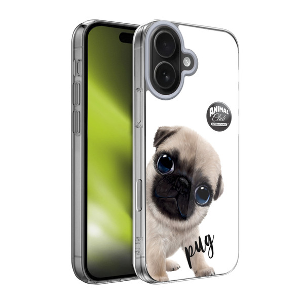 Animal Club International Faces Pug Soft Gel Case for Apple iPhone 17