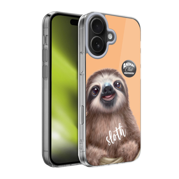 Animal Club International Faces Sloth Soft Gel Case for Apple iPhone 17