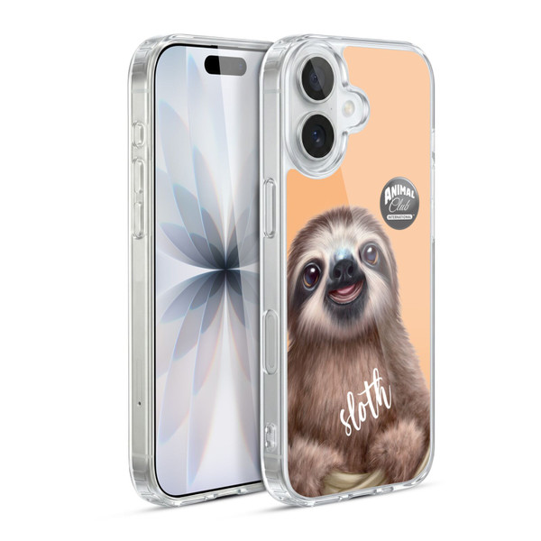 Animal Club International Faces Sloth Soft Gel Case for Apple iPhone 17