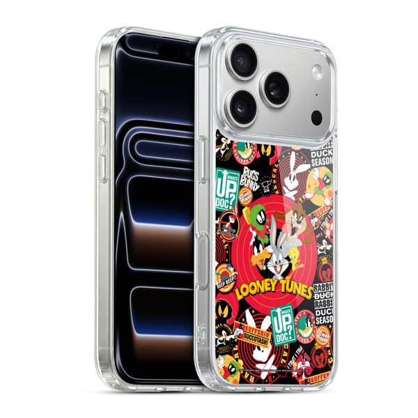 Looney Tunes Graphics and Characters Sticker Collage Soft Gel Case for Apple iPhone 17 Pro