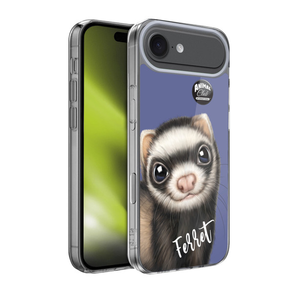 Animal Club International Faces Ferret Soft Gel Case for Apple iPhone 17 Air