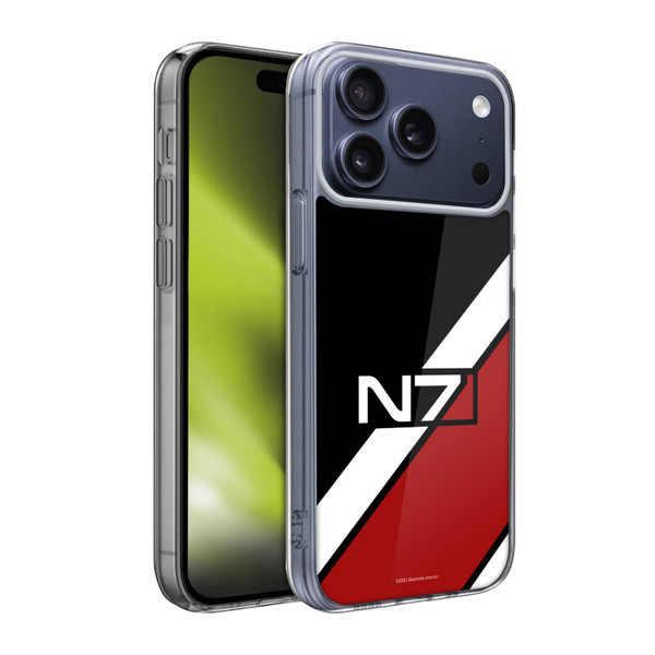 EA Bioware Mass Effect Graphics N7 Logo Stripes Soft Gel Case for Apple iPhone 17 Pro Max