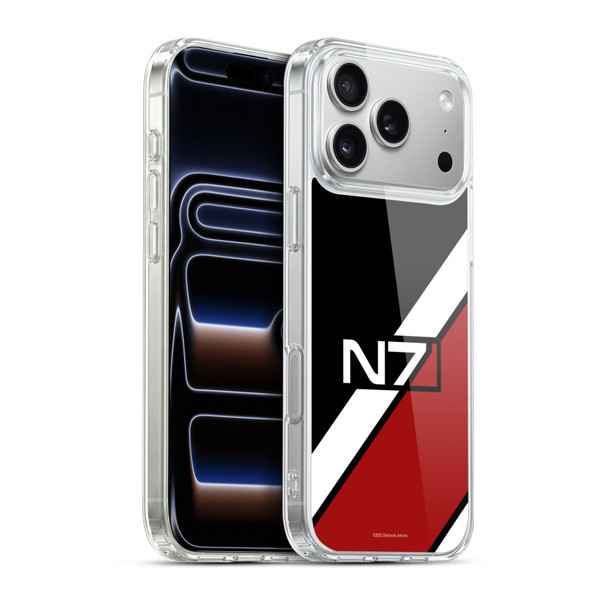 EA Bioware Mass Effect Graphics N7 Logo Stripes Soft Gel Case for Apple iPhone 17 Pro Max
