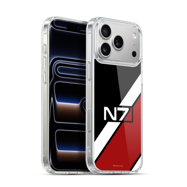 EA Bioware Mass Effect Graphics N7 Logo Stripes Soft Gel Case for Apple iPhone 17 Pro Max