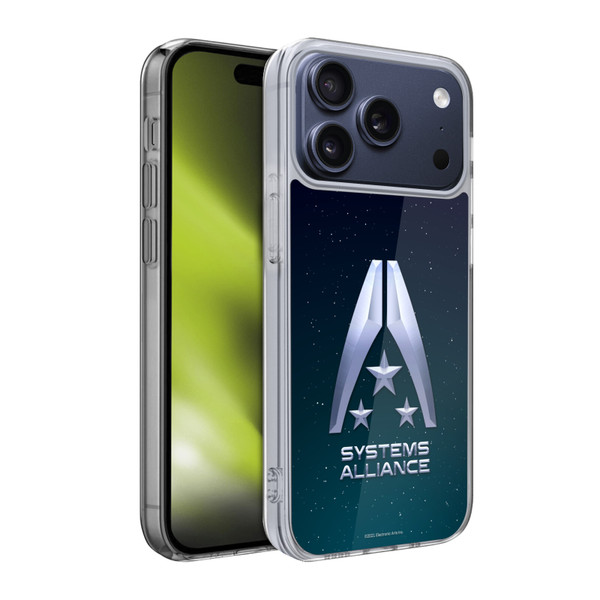 EA Bioware Mass Effect Graphics Systems Alliance Logo Soft Gel Case for Apple iPhone 17 Pro