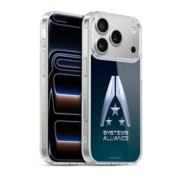 EA Bioware Mass Effect Graphics Systems Alliance Logo Soft Gel Case for Apple iPhone 17 Pro