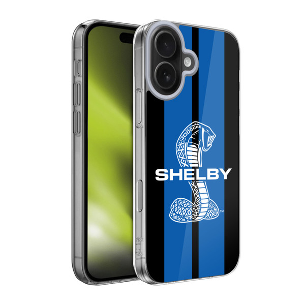 Shelby Car Graphics Blue Soft Gel Case for Apple iPhone 17