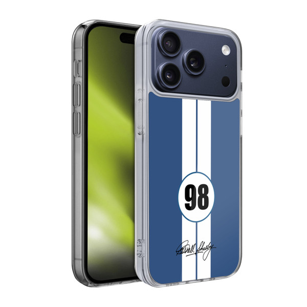 Shelby Car Graphics 1965 427 S/C Blue Soft Gel Case for Apple iPhone 17 Pro