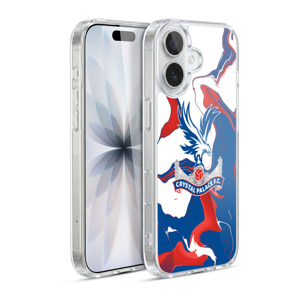 Crystal Palace FC Crest Marble Soft Gel Case for Apple iPhone 17
