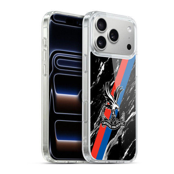 Crystal Palace FC Crest Black Marble Soft Gel Case for Apple iPhone 17 Pro Max