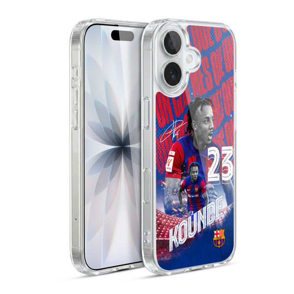 FC Barcelona 2023/24 First Team Jules Koundé Soft Gel Case for Apple iPhone 17