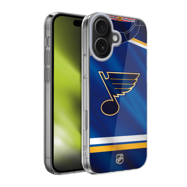 NHL St Louis Blues Jersey Soft Gel Case for Apple iPhone 17