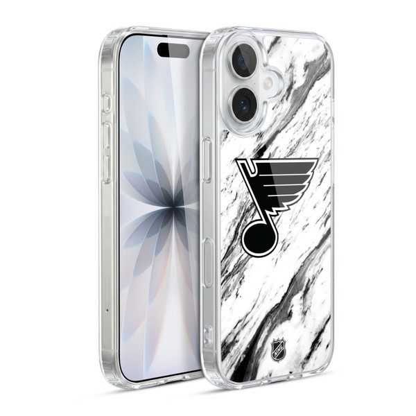 NHL St Louis Blues Marble Soft Gel Case for Apple iPhone 17
