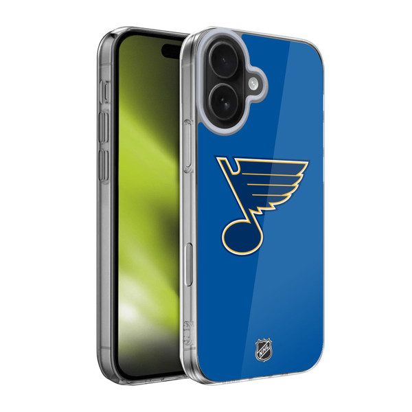 NHL St Louis Blues Plain Soft Gel Case for Apple iPhone 17