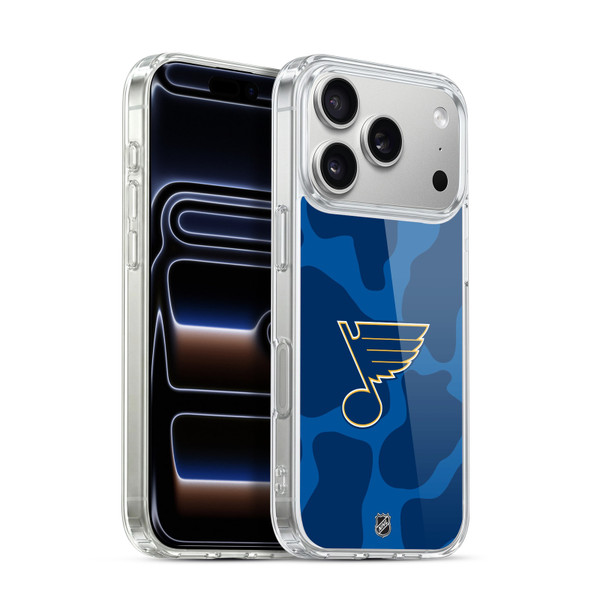 NHL St Louis Blues Cow Pattern Soft Gel Case for Apple iPhone 17 Pro