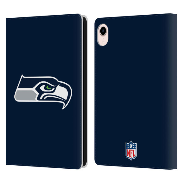 NFL Seattle Seahawks Logo Plain Leather Book Wallet Case Cover For Apple iPad mini (2021/2024) NFL Seattle Seahawks Logo Plain Leather Book Wallet Case Cover For Apple iPad mini (2021/2024)