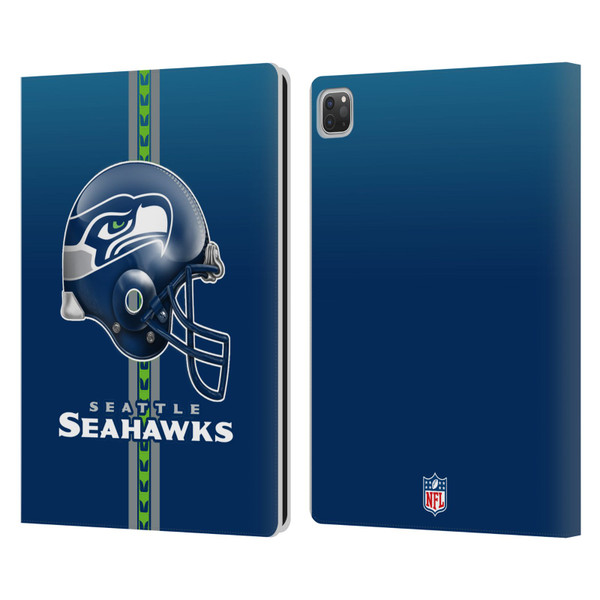 NFL Seattle Seahawks Logo Helmet Leather Book Wallet Case Cover For Apple iPad Pro 12.9 2020/2021/2022 NFL Seattle Seahawks Logo Helmet Leather Book Wallet Case Cover For Apple iPad Pro 12.9 2020/2021/2022