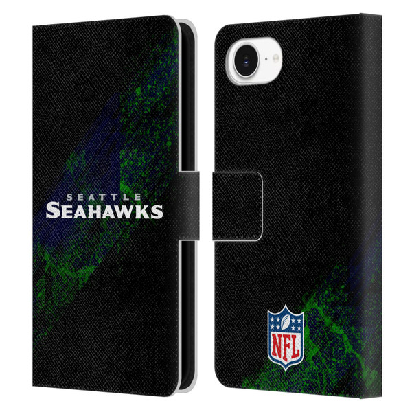 NFL Seattle Seahawks Logo Blur Leather Book Wallet Case Cover For Apple iPhone 16e