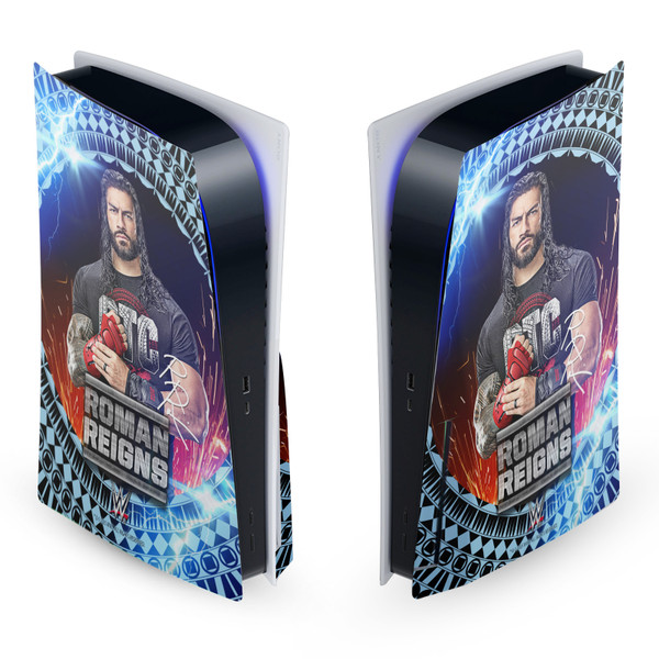 WWE Roman Reigns Tribal Pattern Vinyl Sticker Skin Decal Cover for Sony PS5 Disc Edition Console