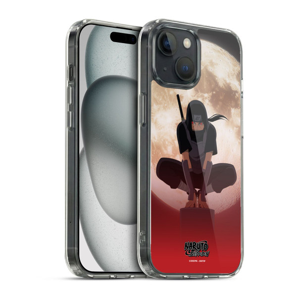 Naruto Shippuden Character Art Itachi Uchiha Moon Soft Gel Case for Apple iPhone 15 & MagSafe