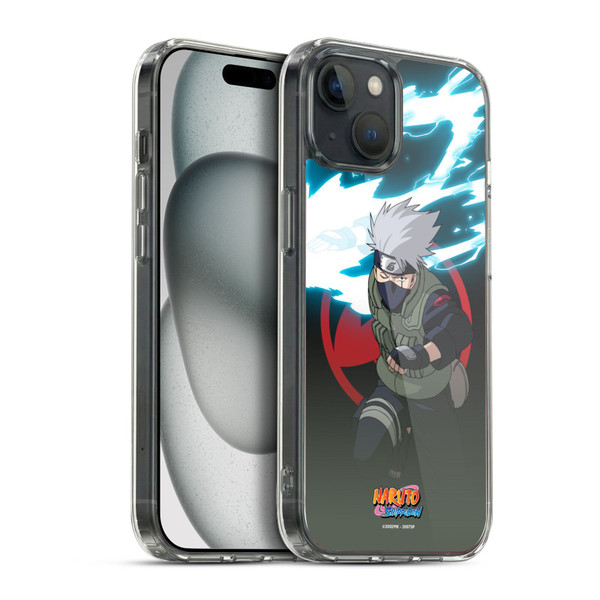 Naruto Shippuden Character Art Kakashi Hatake Soft Gel Case for Apple iPhone 15 Plus & MagSafe