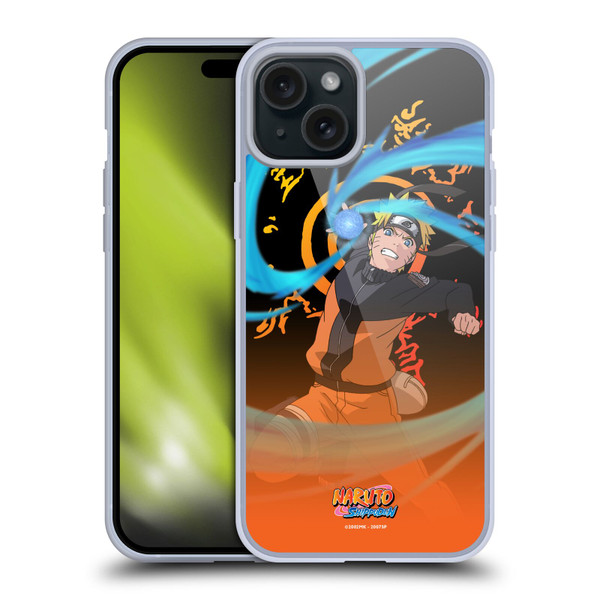 Naruto Shippuden Character Art Naruto Uzumaki Soft Gel Case for Apple iPhone 15 Plus
