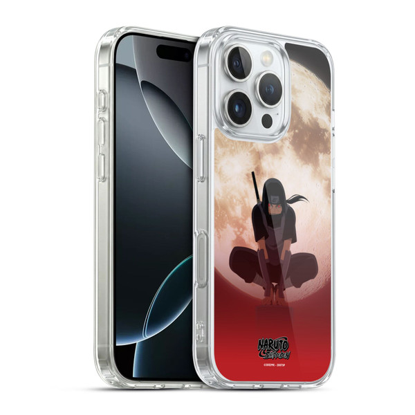 Naruto Shippuden Character Art Itachi Uchiha Moon Soft Gel Case for Apple iPhone 16 Pro & MagSafe