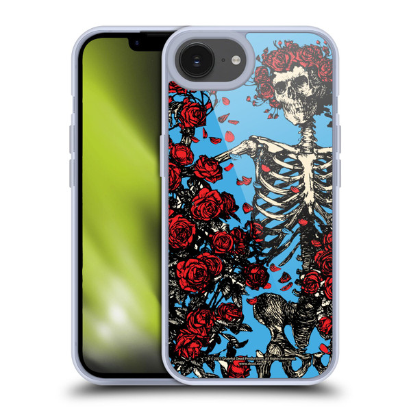 Grateful Dead Trends Bertha Skull Roses Soft Gel Case for Apple iPhone 16e & MagSafe