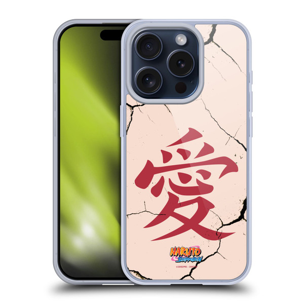 Naruto Shippuden Iconic Gaara Tattoo Soft Gel Case for Apple iPhone 15 Pro